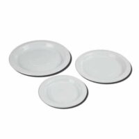 White Plastic Plate 180mm (Ctn)