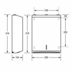 Multifold Paper Towel S/Steel Dispenser 370hx290wx100d
