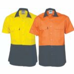 HiVis 2 Tone 155Gsm Cotton Short Sleeve Shirt