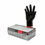 Bastion Black Nitrile Gloves Heavy Duty Powder Free