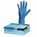 Blue Heavy Duty Nitrile Long Cuff Powder Free Gloves