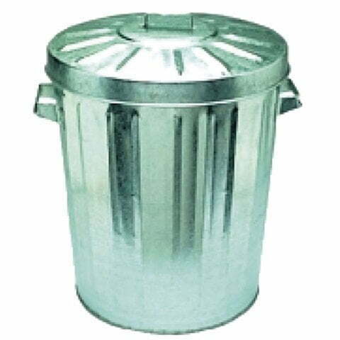 Oates 55L Galvanised Bin With Lid