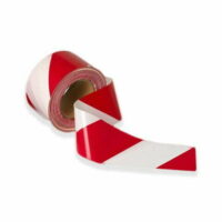 Barrier Tape Red/White Double Sided 75mmx100m