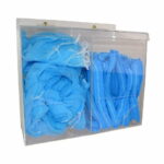 Double PPE Dispenser Clear Perspex 300x150x250