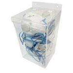 Single PPE Dispenser Clear Perspex 150x150x250 (No Front Access Hole)