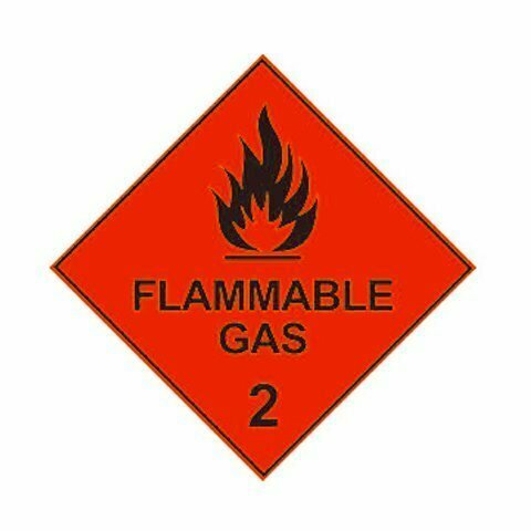 270x270mm - Metal - Flammable Gas 2