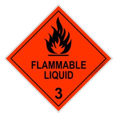 270x270mm - Metal - Flammable Liquid 3