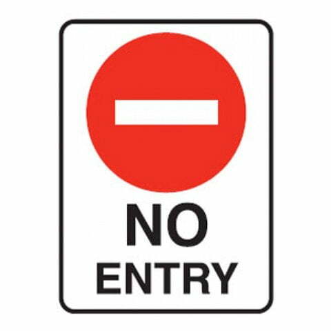 225x300mm - Poly - No Entry