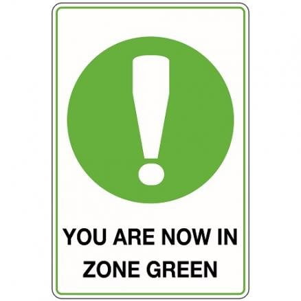Metal Sign - You Are Now In Zone