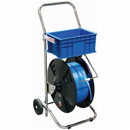 Poly Strapping Dispenser Cart With Wheels & Handle