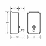 Vertical Stainless Steel Refillable Soap Dispenser 1.2L