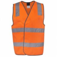 HiVis Day/Night Safety Vests with Tape - Orange