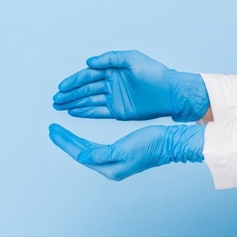 Disposable latex, nitrile and vinyl gloves
