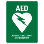 225x300mm - Poly - AED (Automated External Defibrillator) with Symbol