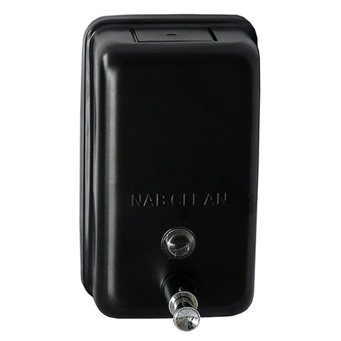 Black Stainless Metal Vertical Refillable Soap Dispenser 1.2L