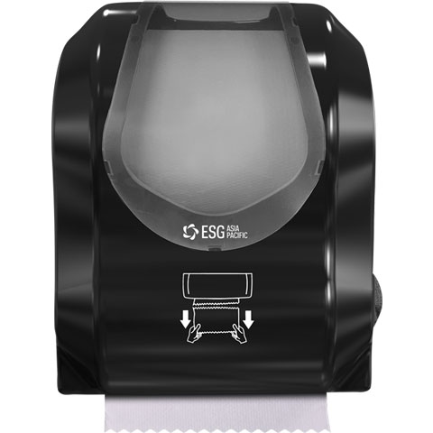 Cornerstone Simplicity Controlled-Use Roll Towel Dispenser - Gloss Black