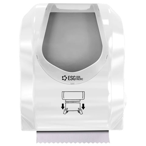 Cornerstone Simplicity Controlled-Use Roll Towel Dispenser - Gloss White